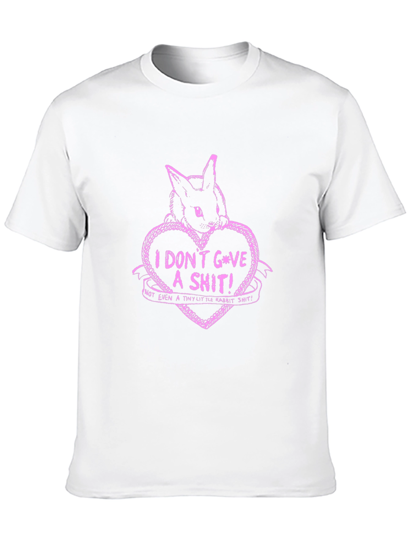 I Dont Give A Shit Bunny T-Shirt - Black