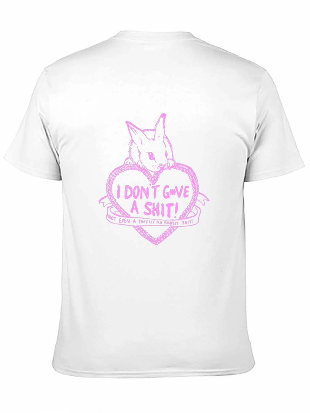 I Dont Give A Shit Bunny T-Shirt - Black