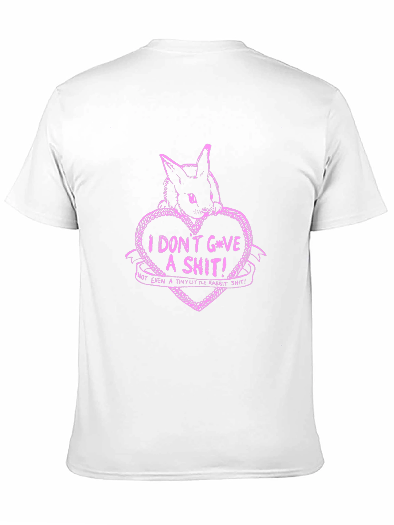 I Dont Give A Shit Bunny T-Shirt - Black