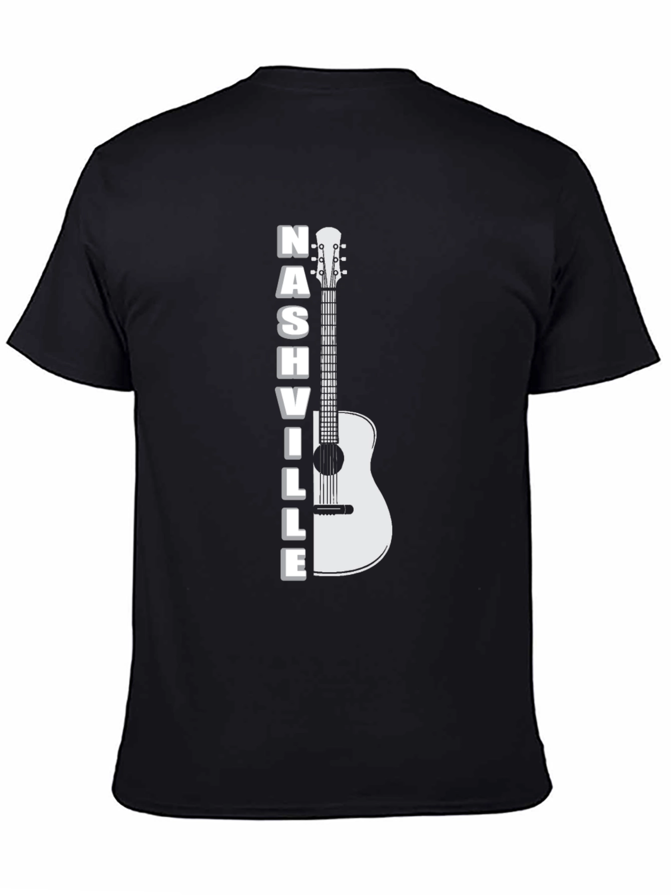 Nashville Guitar Graphic T-Shirt - Cool Music City Tee