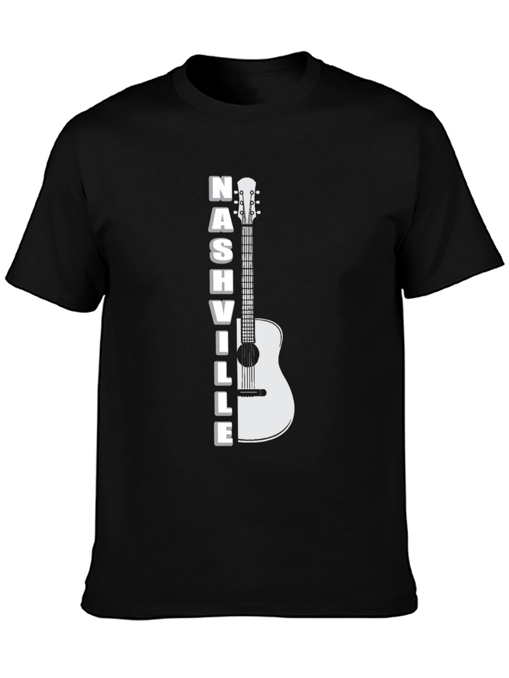 Nashville Guitar Graphic T-Shirt - Cool Music City Tee