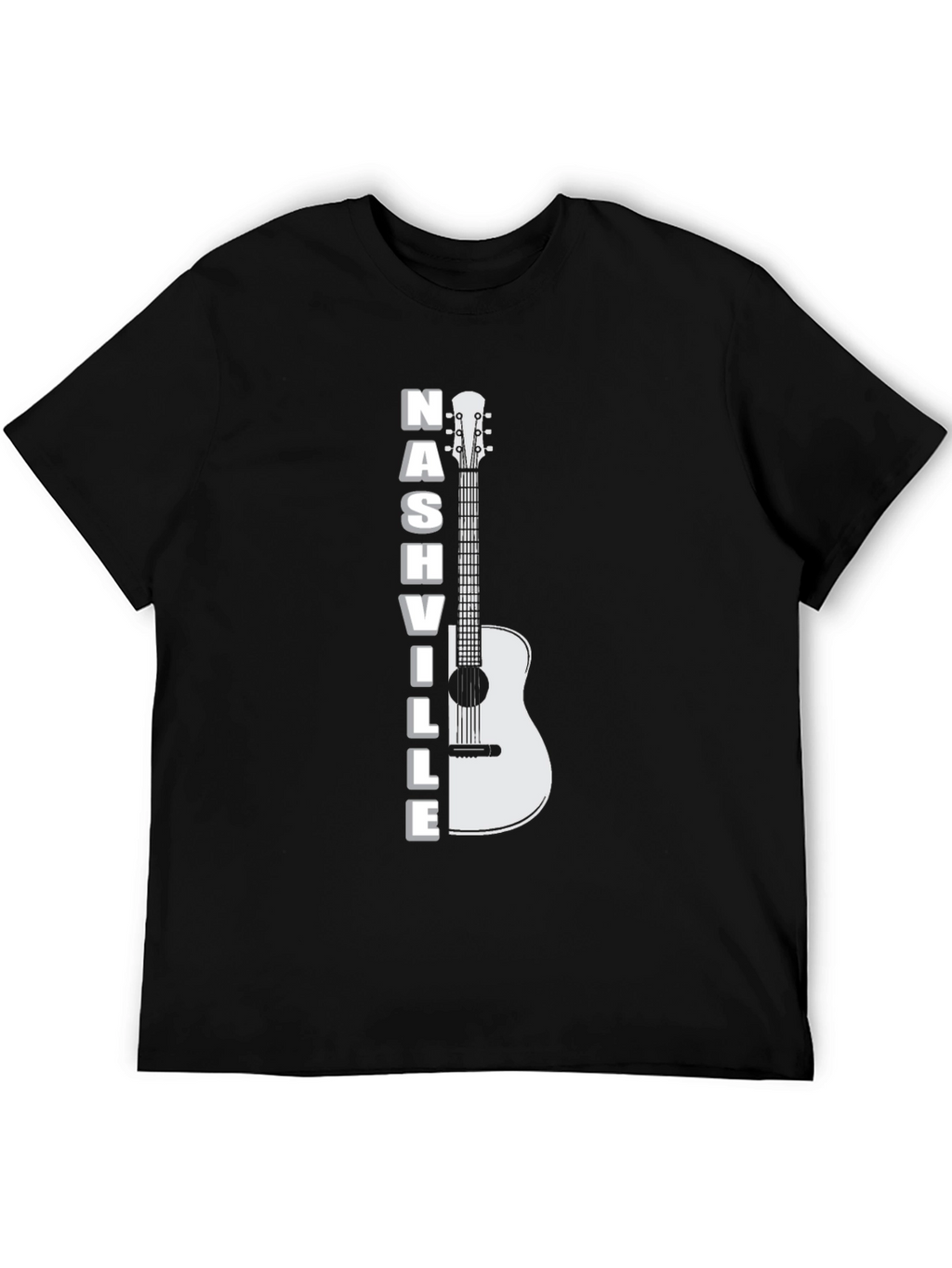 Nashville Guitar Graphic T-Shirt - Cool Music City Tee