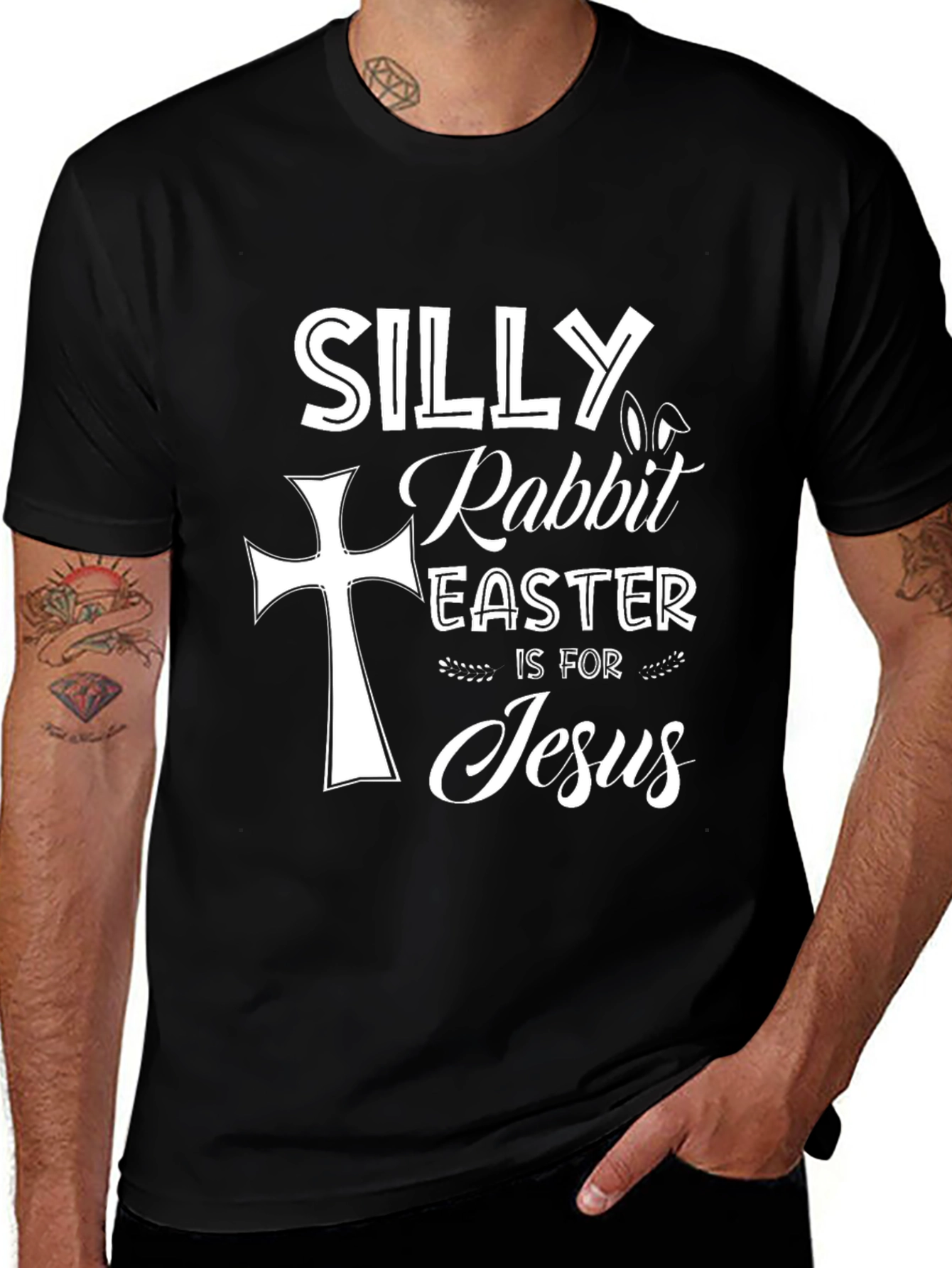 Silly Rabbit Easter Jesus Graphic T-Shirt