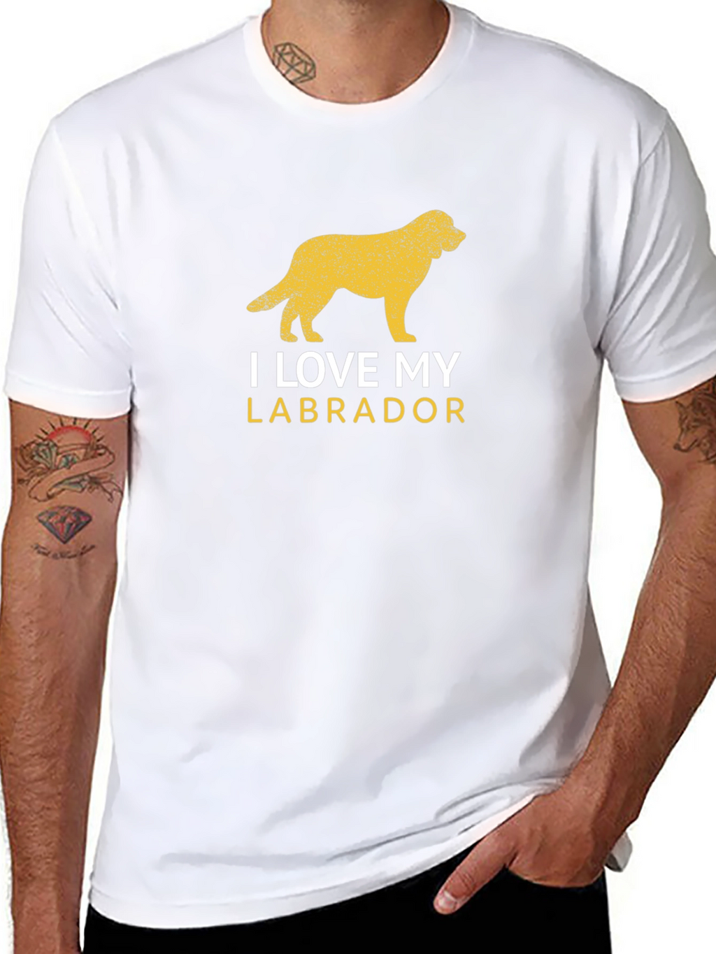 I Love My Labrador Black T-Shirt