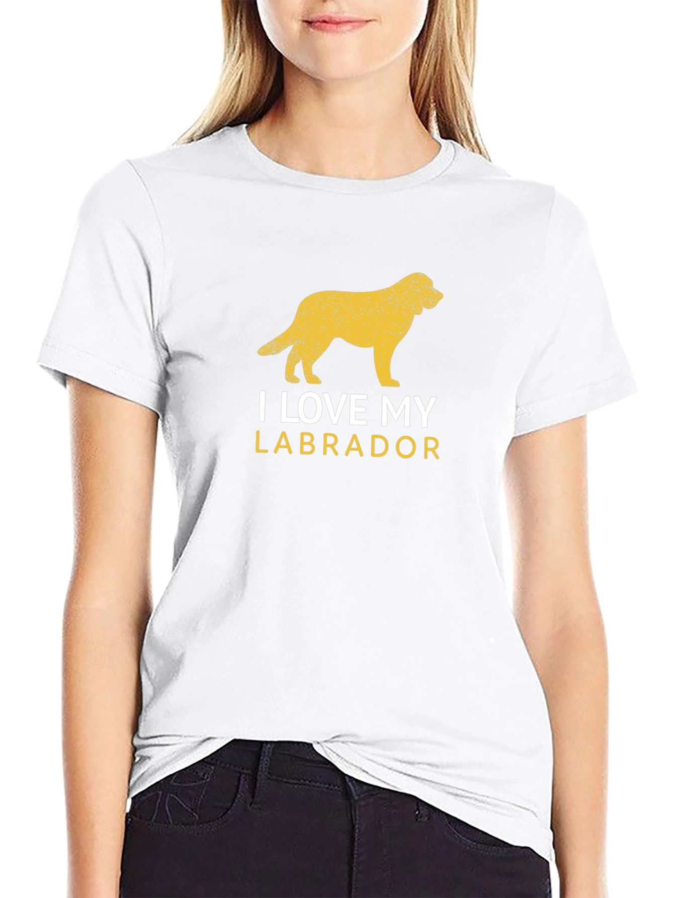 I Love My Labrador Black T-Shirt