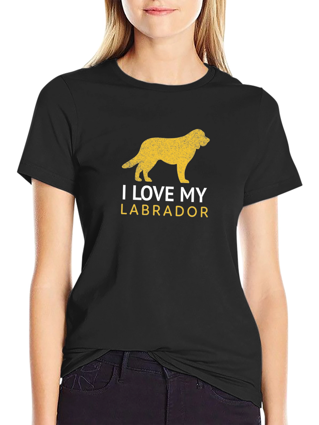 I Love My Labrador Black T-Shirt
