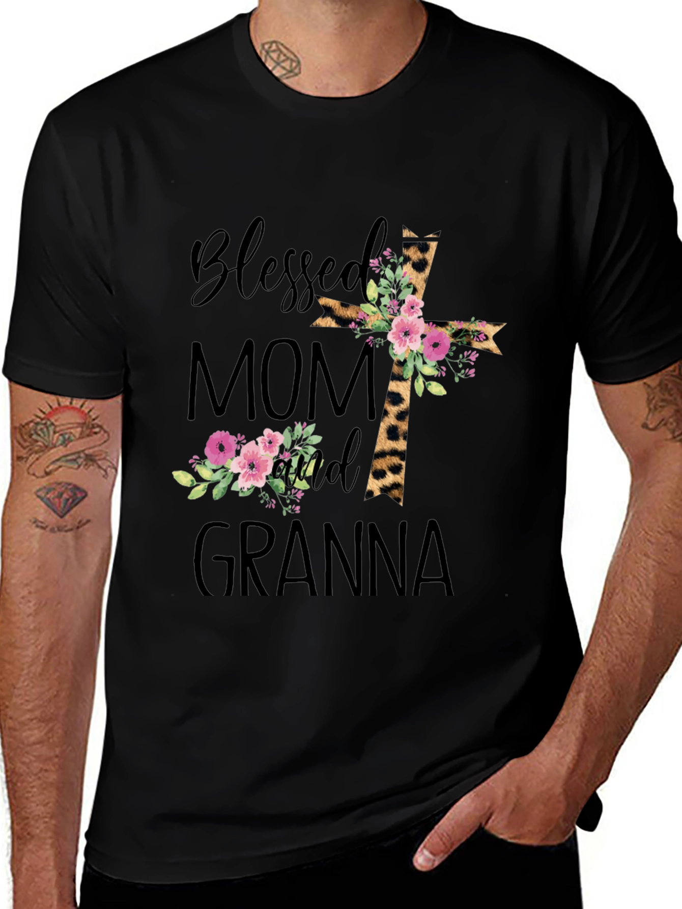 Blessed Mom and Granna Graphic T-Shirt