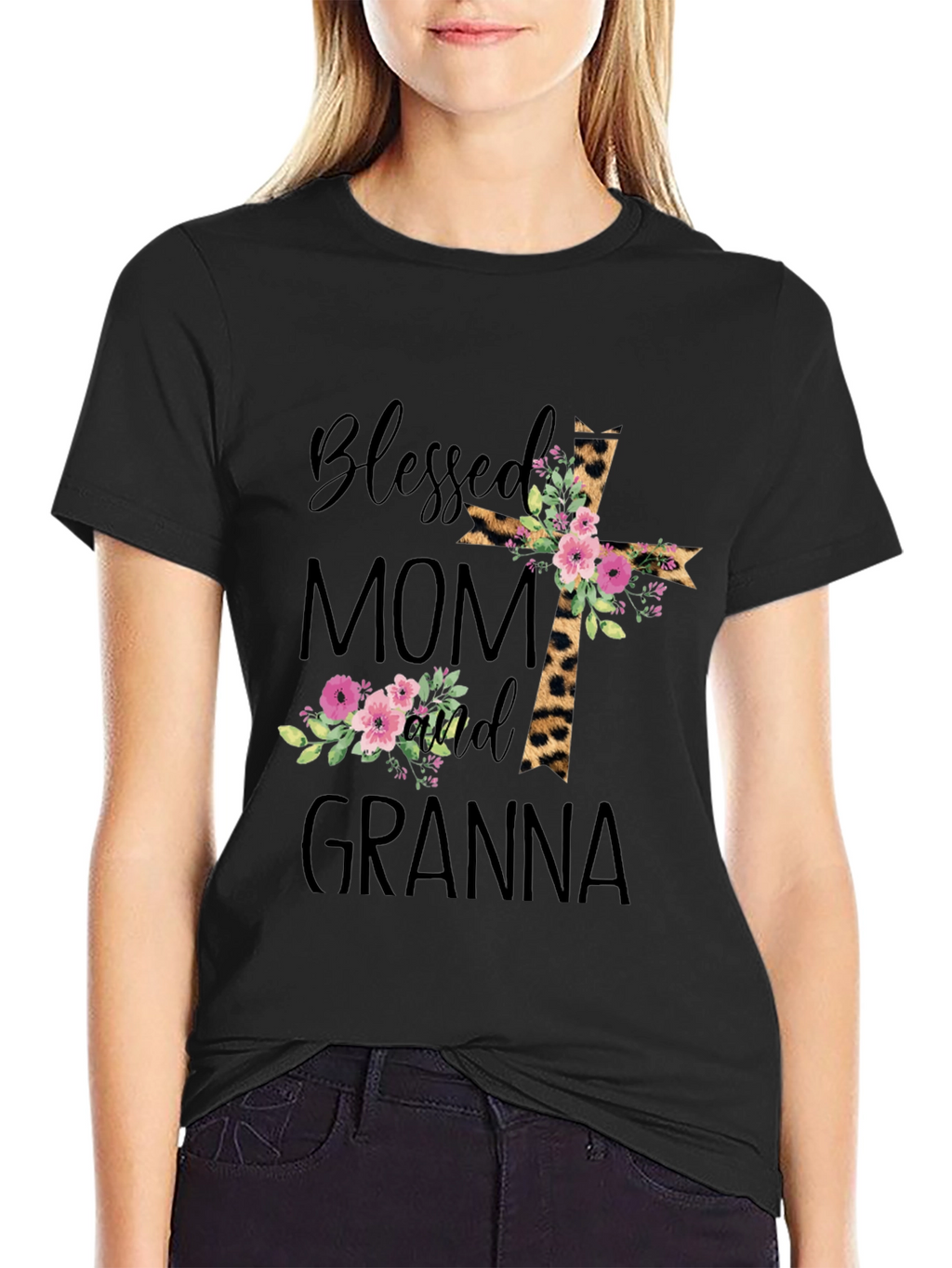Blessed Mom and Granna Graphic T-Shirt