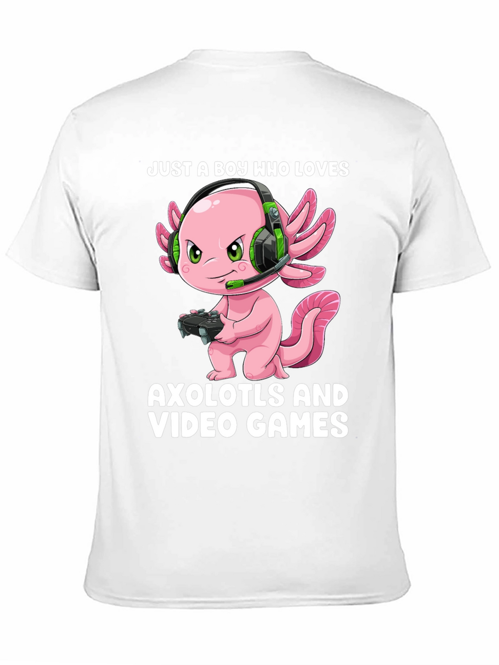Boy Who Loves Axolotls & Video Games T-Shirt