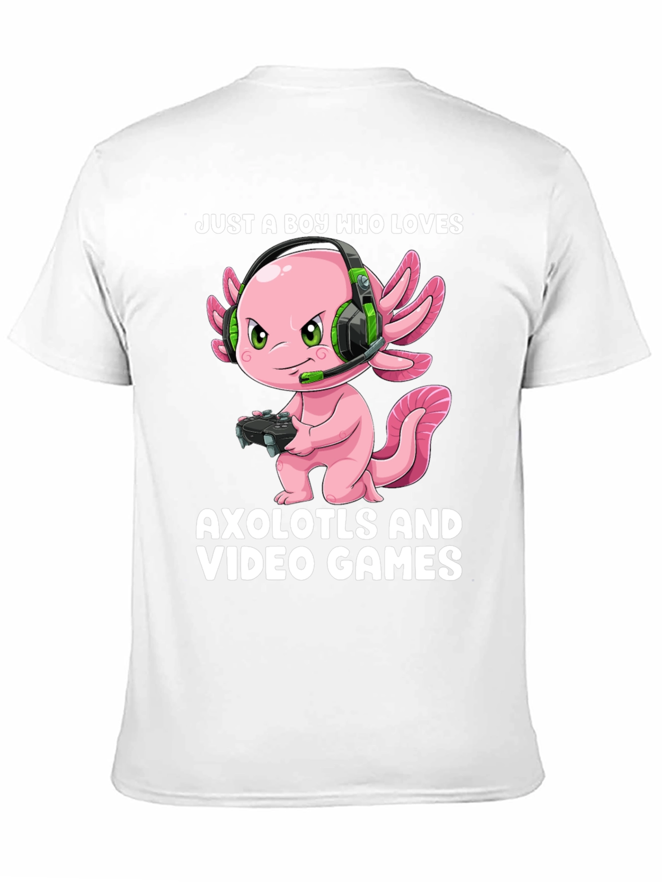Boy Who Loves Axolotls & Video Games T-Shirt