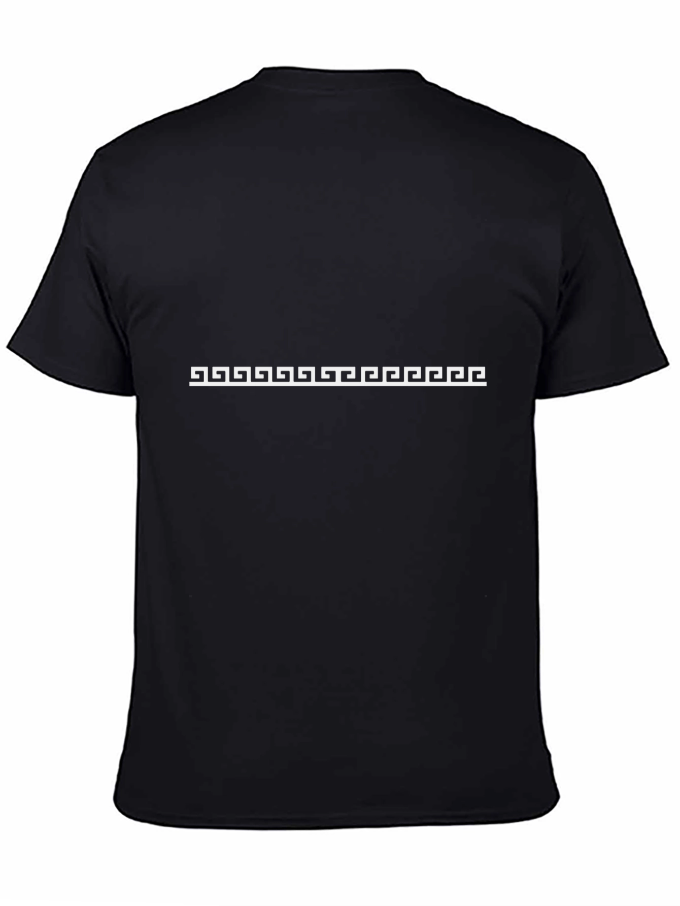 Modern Greek Key Pattern T-Shirt - Stylish Black Tee