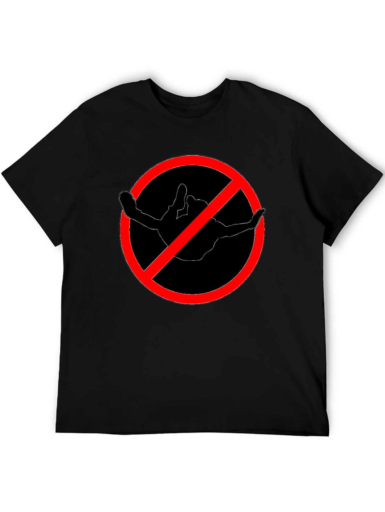 No Diving Black Crew Neck T-Shirt