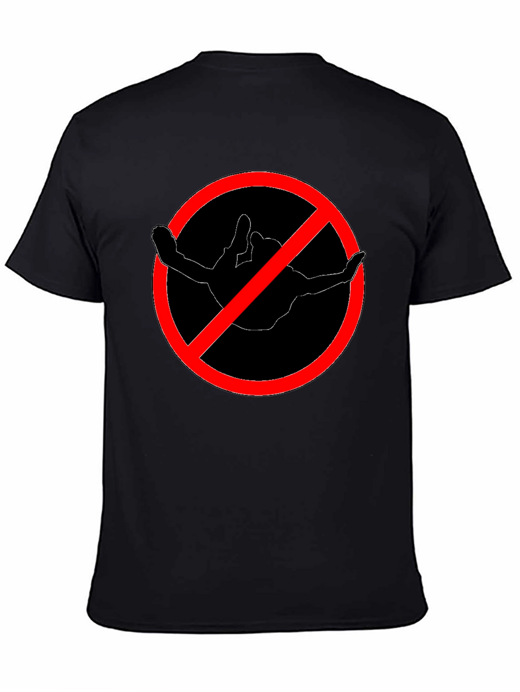 No Diving Black Crew Neck T-Shirt