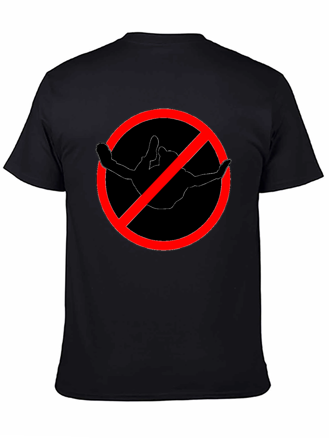 No Diving Black Crew Neck T-Shirt