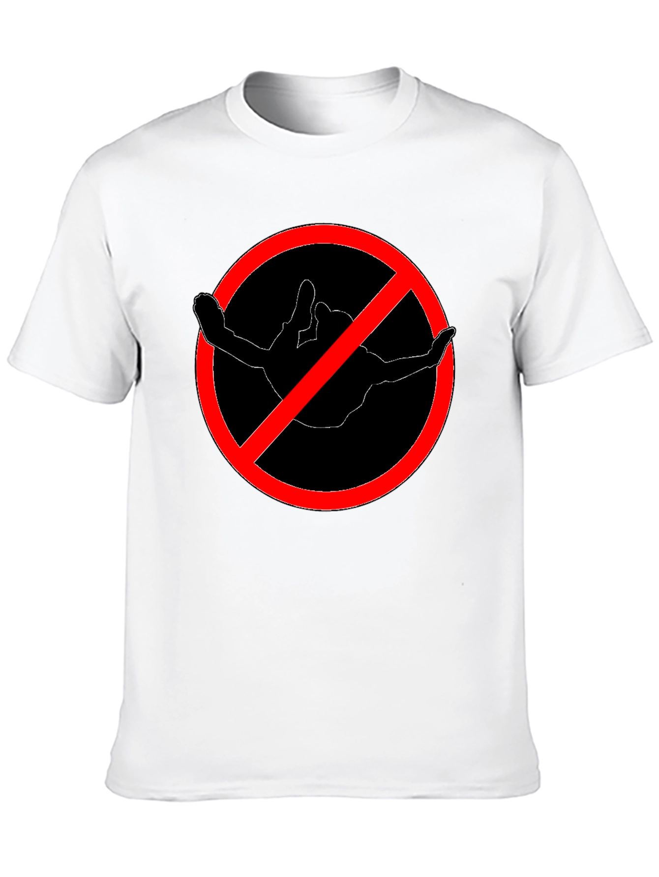 No Diving Black Crew Neck T-Shirt