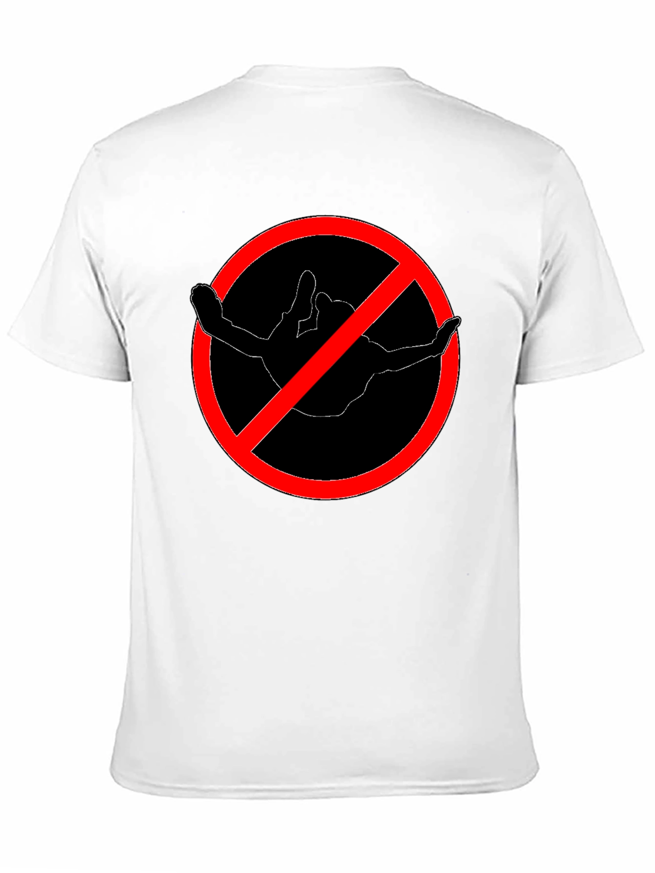 No Diving Black Crew Neck T-Shirt