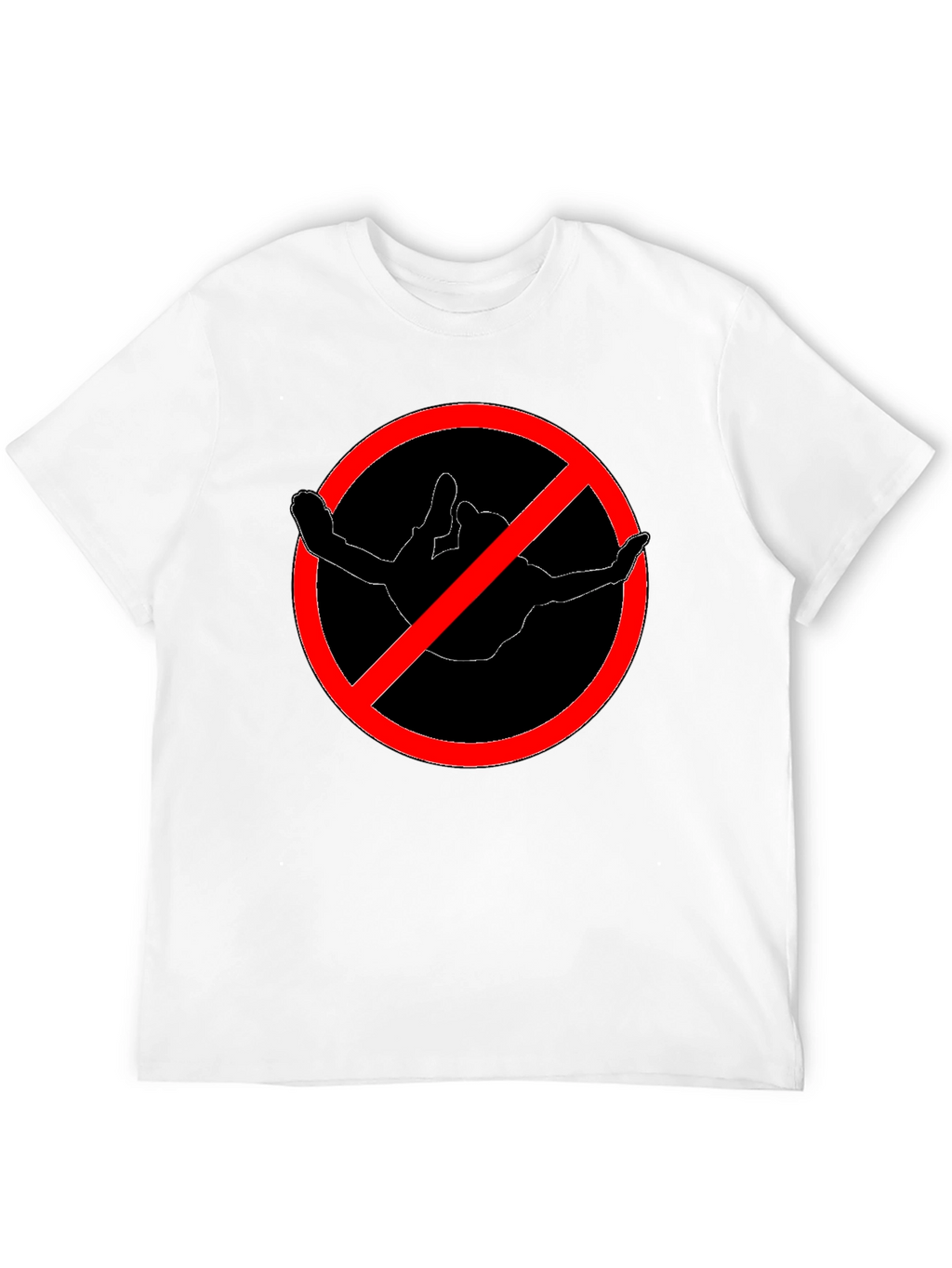 No Diving Black Crew Neck T-Shirt