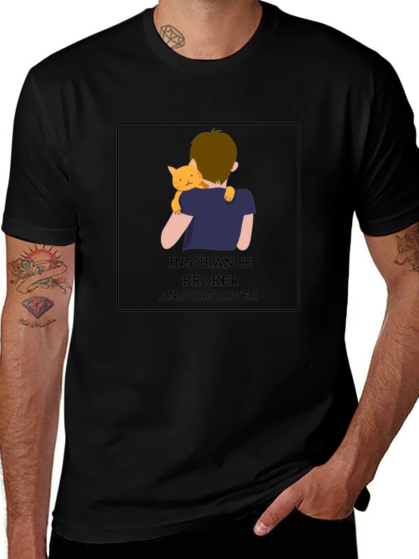 Insurance Broker & Cat Lover T-Shirt