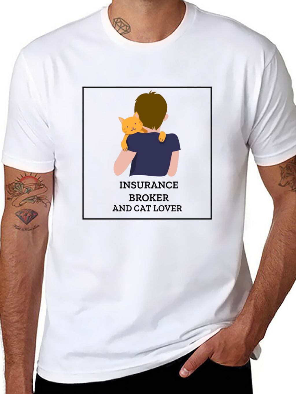Insurance Broker & Cat Lover T-Shirt