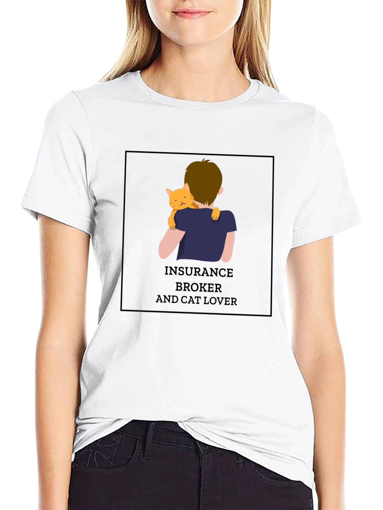 Insurance Broker & Cat Lover T-Shirt