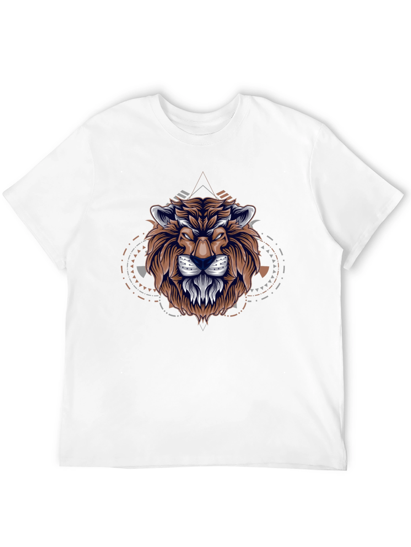 Lion Graphic Print Black T-Shirt