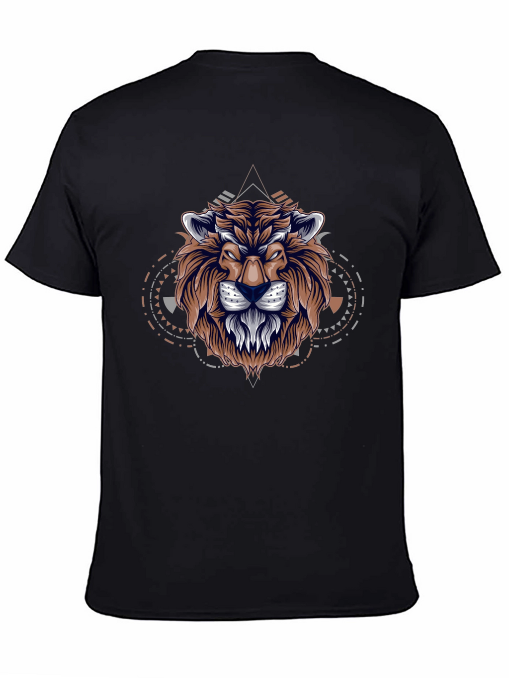 Lion Graphic Print Black T-Shirt