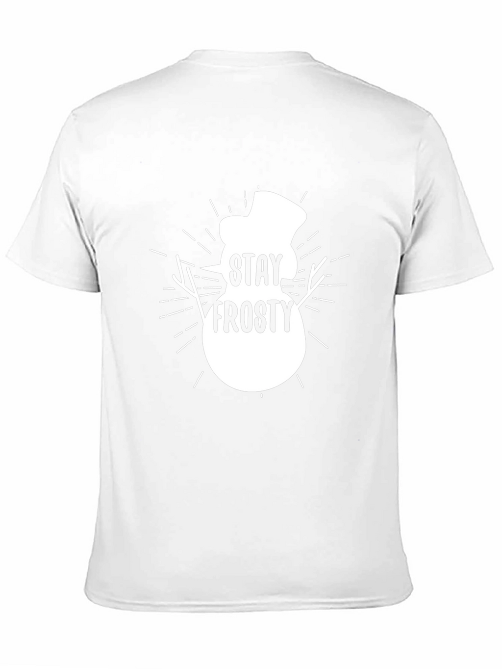Stay Frosty Snowman Graphic Tee - Black Cotton T-Shirt