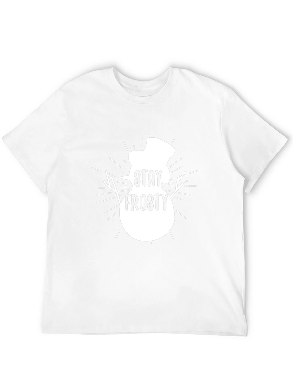 Stay Frosty Snowman Graphic Tee - Black Cotton T-Shirt