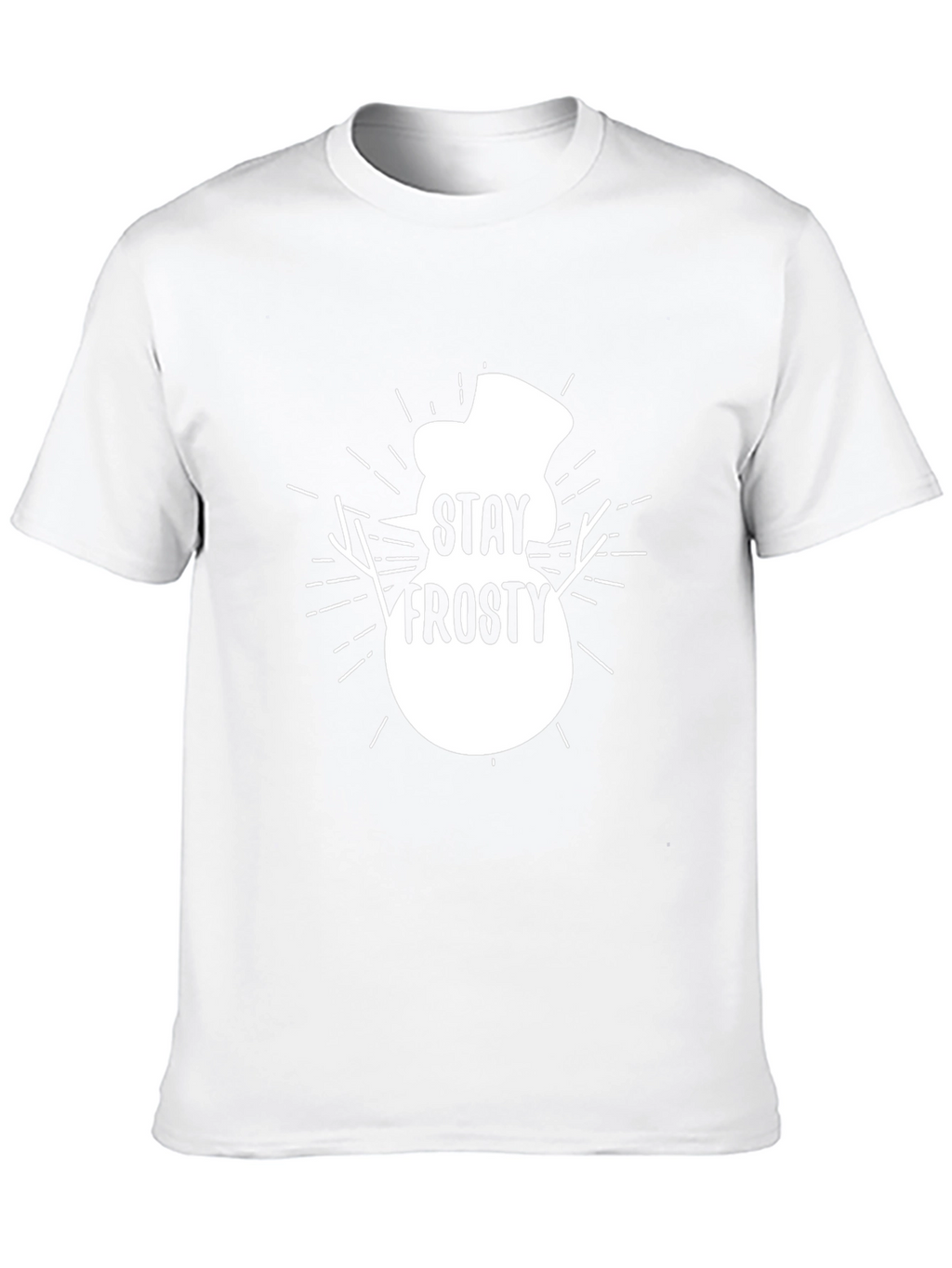 Stay Frosty Snowman Graphic Tee - Black Cotton T-Shirt