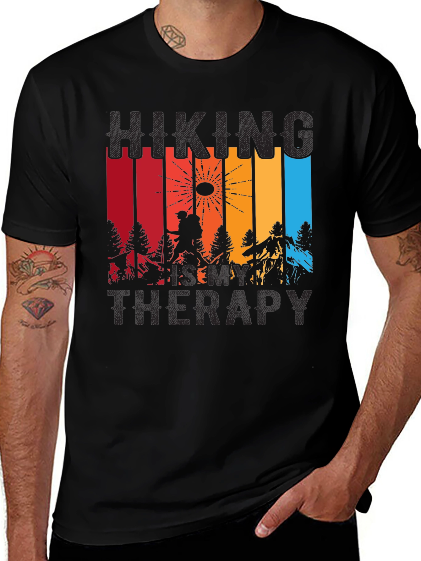 Hiking Is My Therapy Graphic Tee