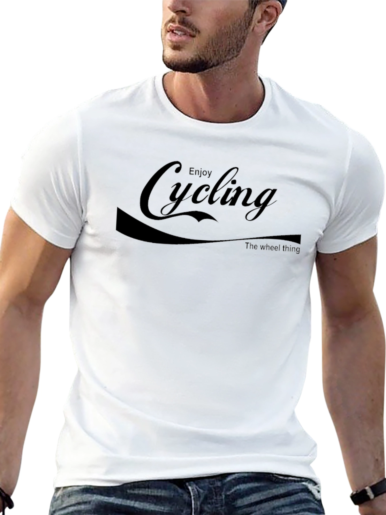 Enjoy Cycling T-Shirt - The Wheel Thing - Black