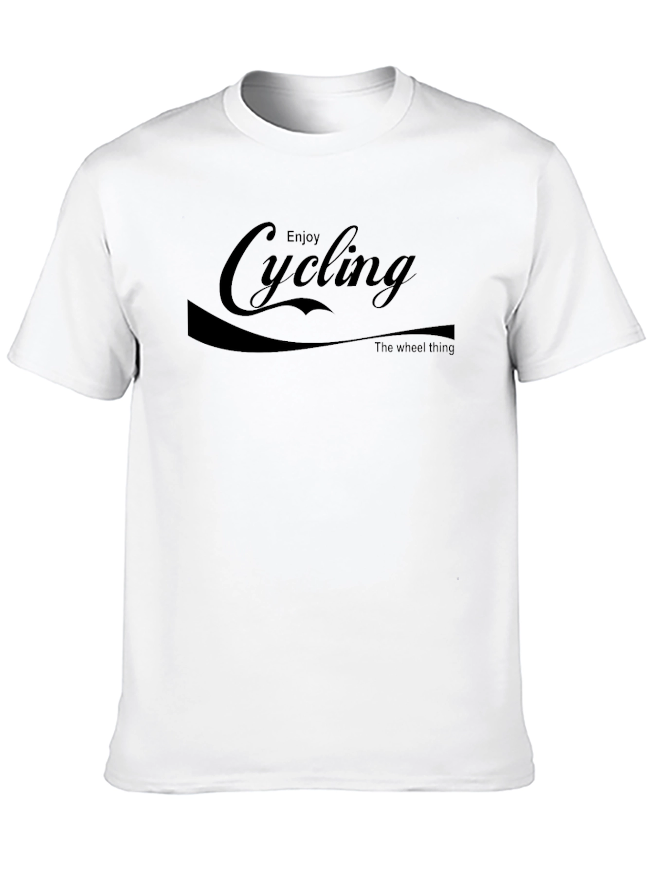 Enjoy Cycling T-Shirt - The Wheel Thing - Black