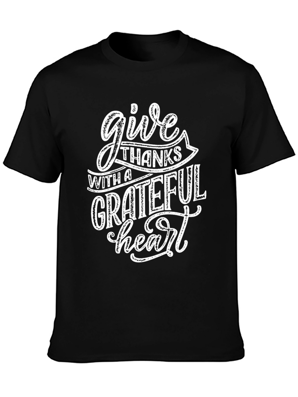 Grateful Heart Graphic Tee - Black