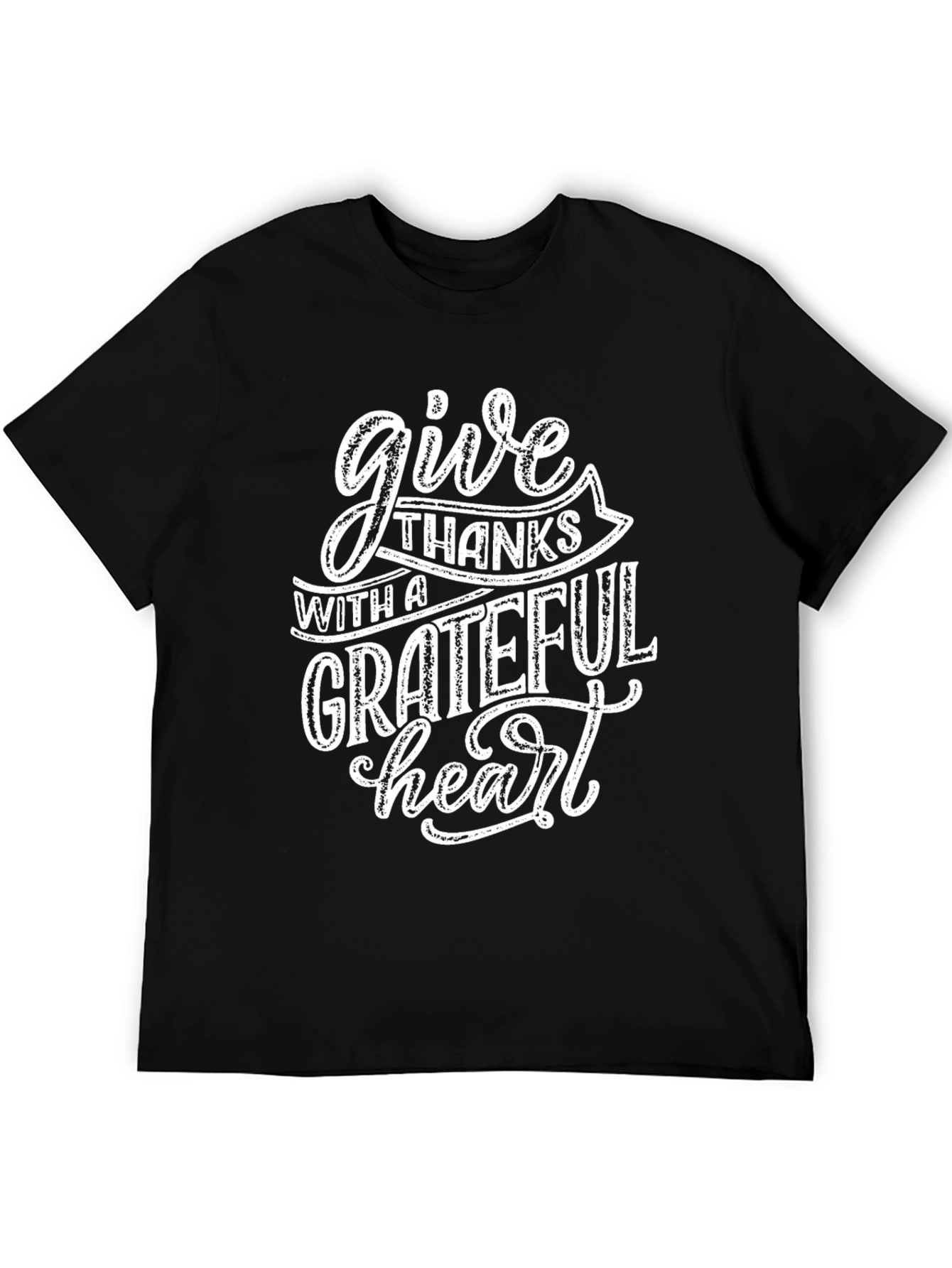 Grateful Heart Graphic Tee - Black