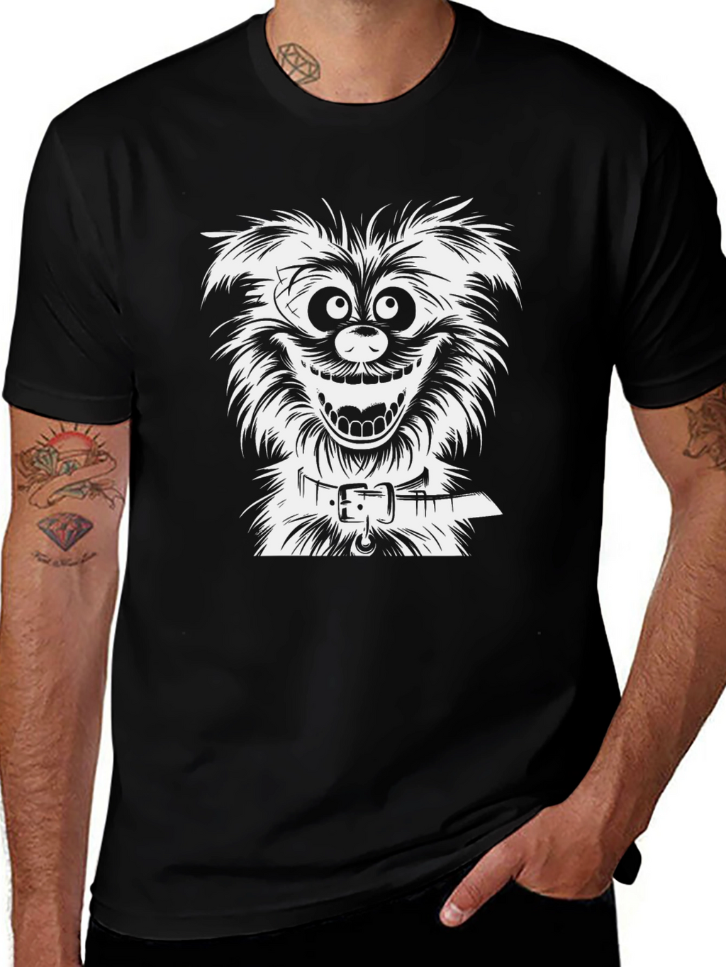 Creepy Cartoon Dog T-Shirt