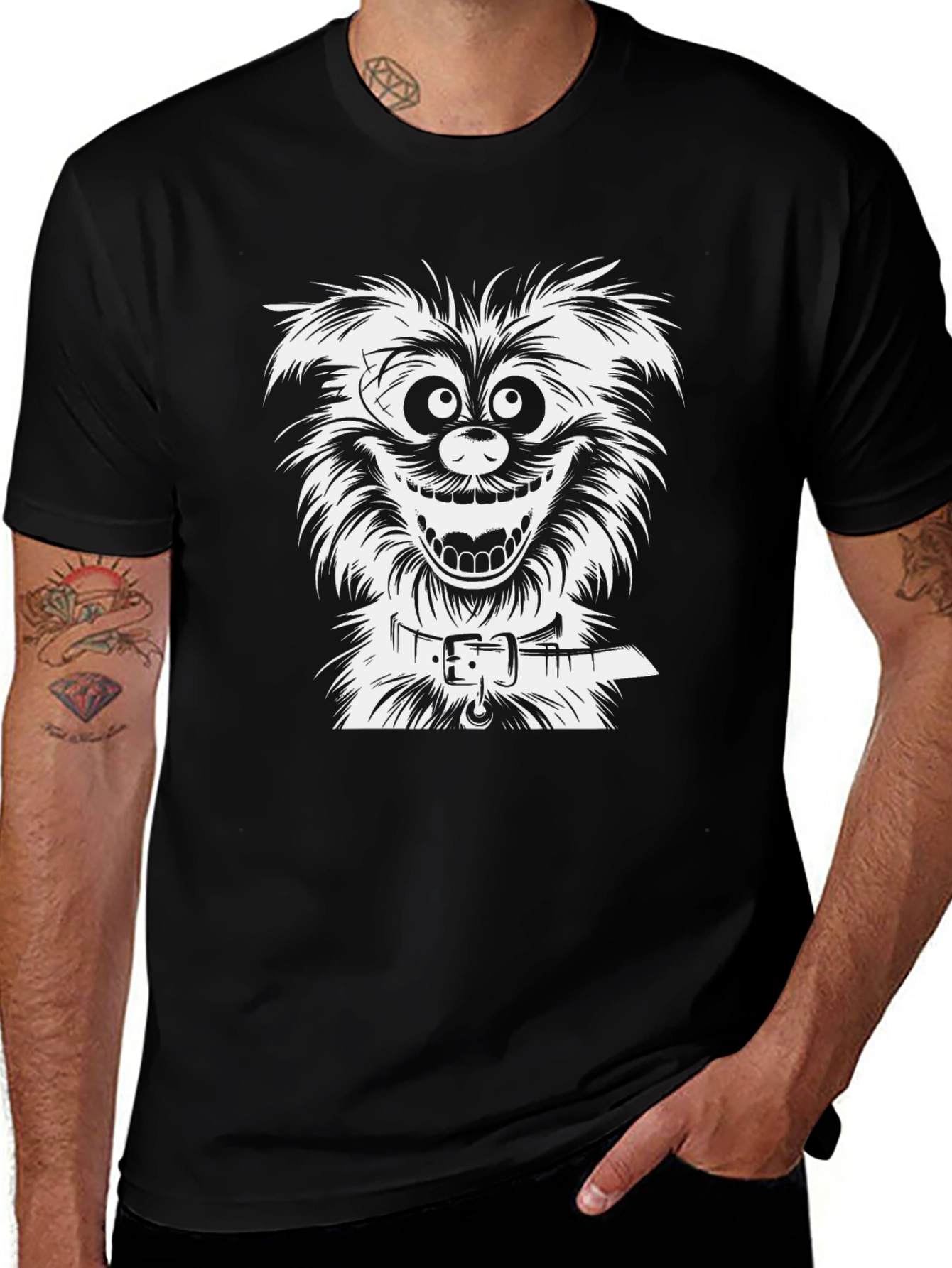 Creepy Cartoon Dog T-Shirt