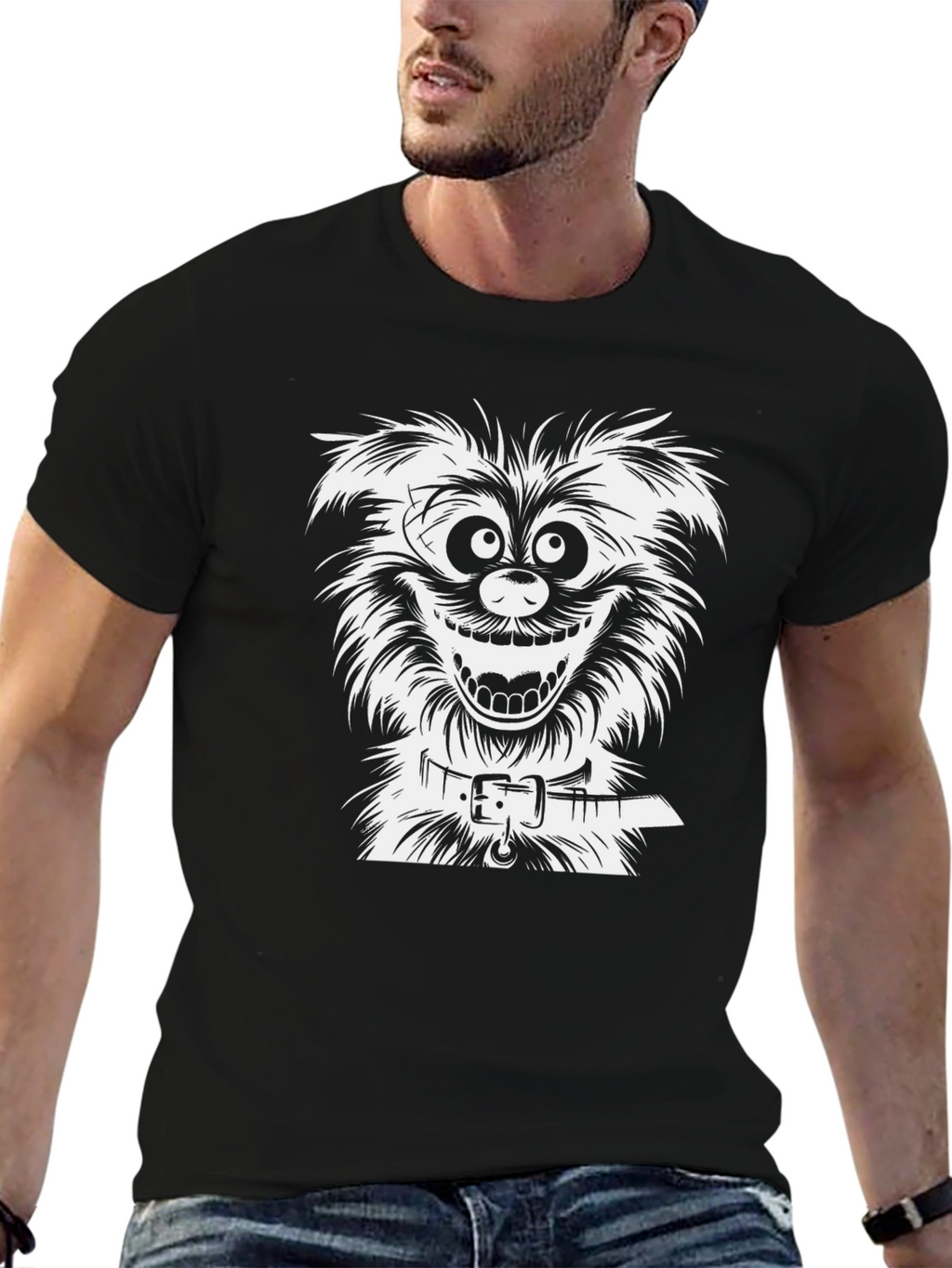 Creepy Cartoon Dog T-Shirt