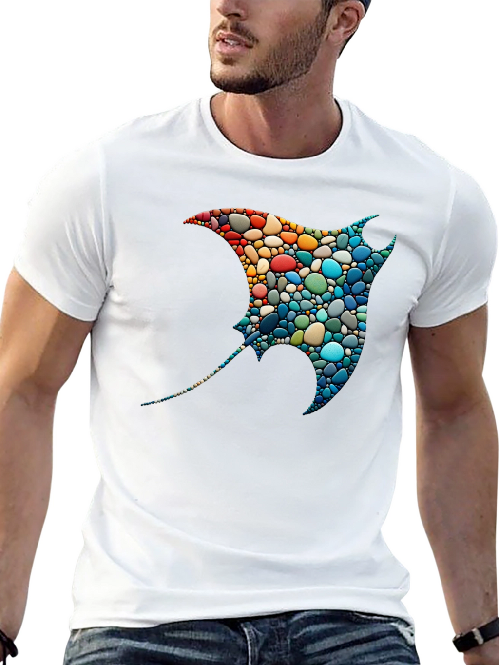 Mosaic Stingray Graphic Tee