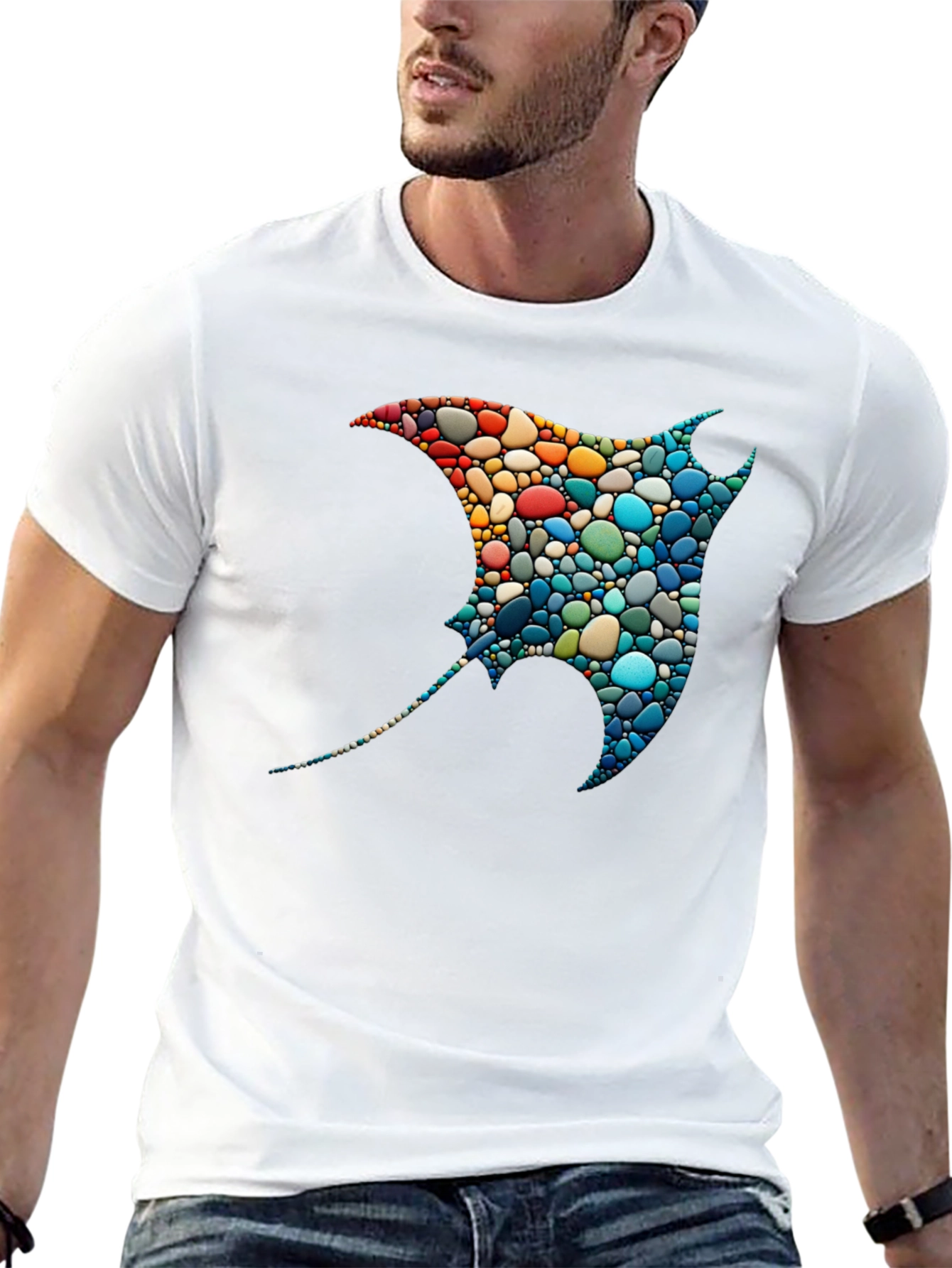 Mosaic Stingray Graphic Tee