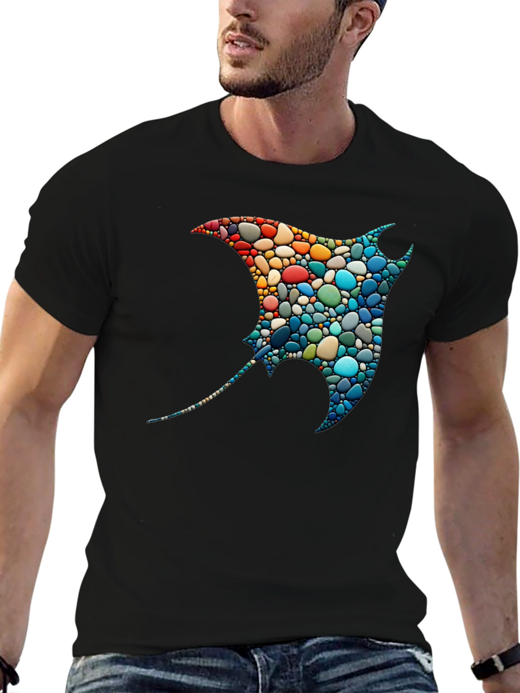 Mosaic Stingray Graphic Tee