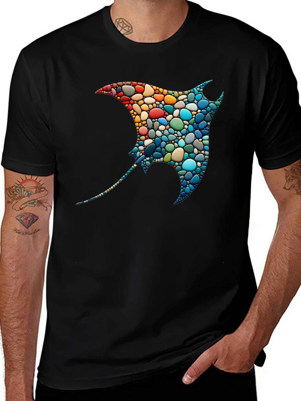 Mosaic Stingray Graphic Tee