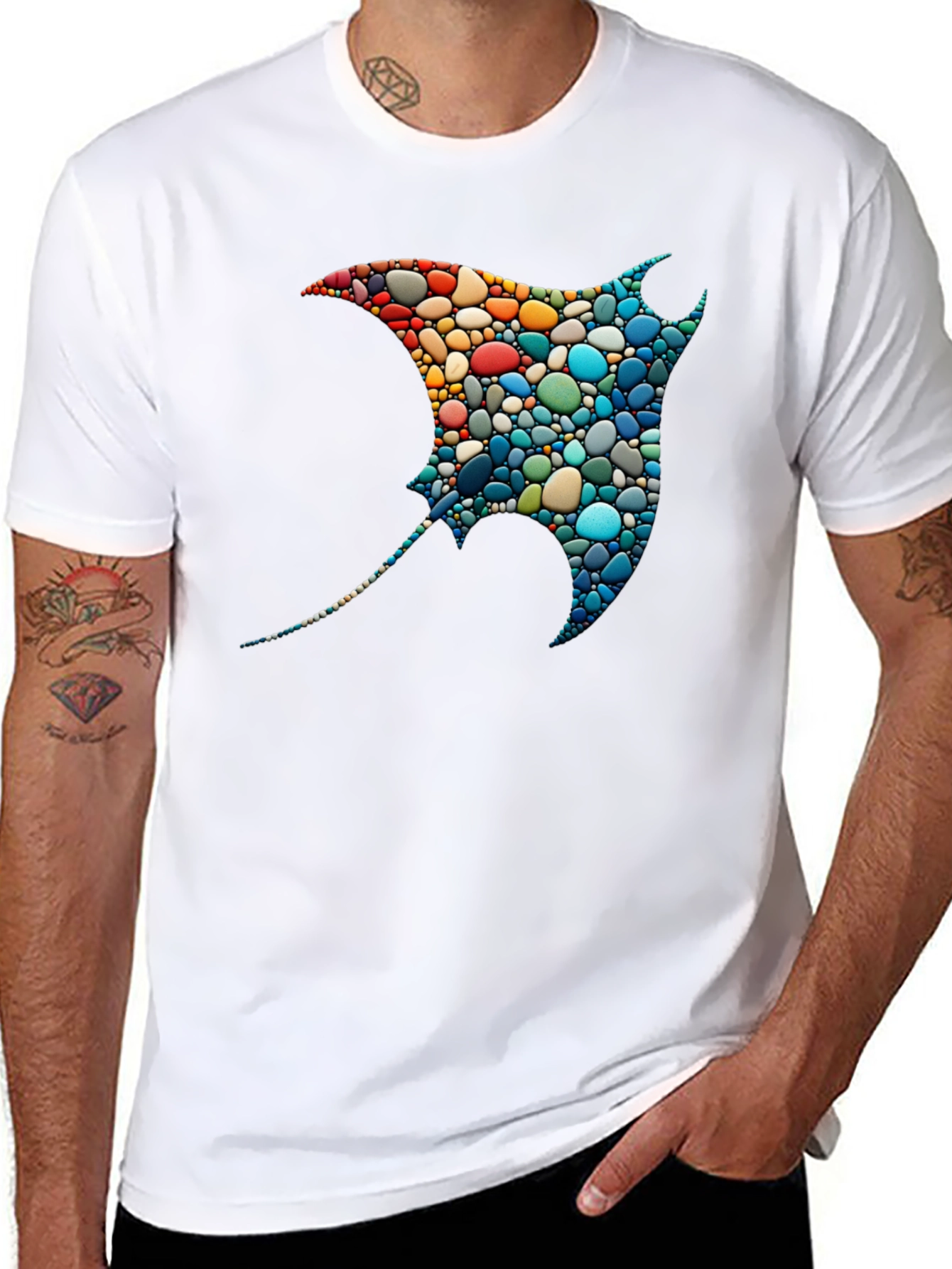 Mosaic Stingray Graphic Tee