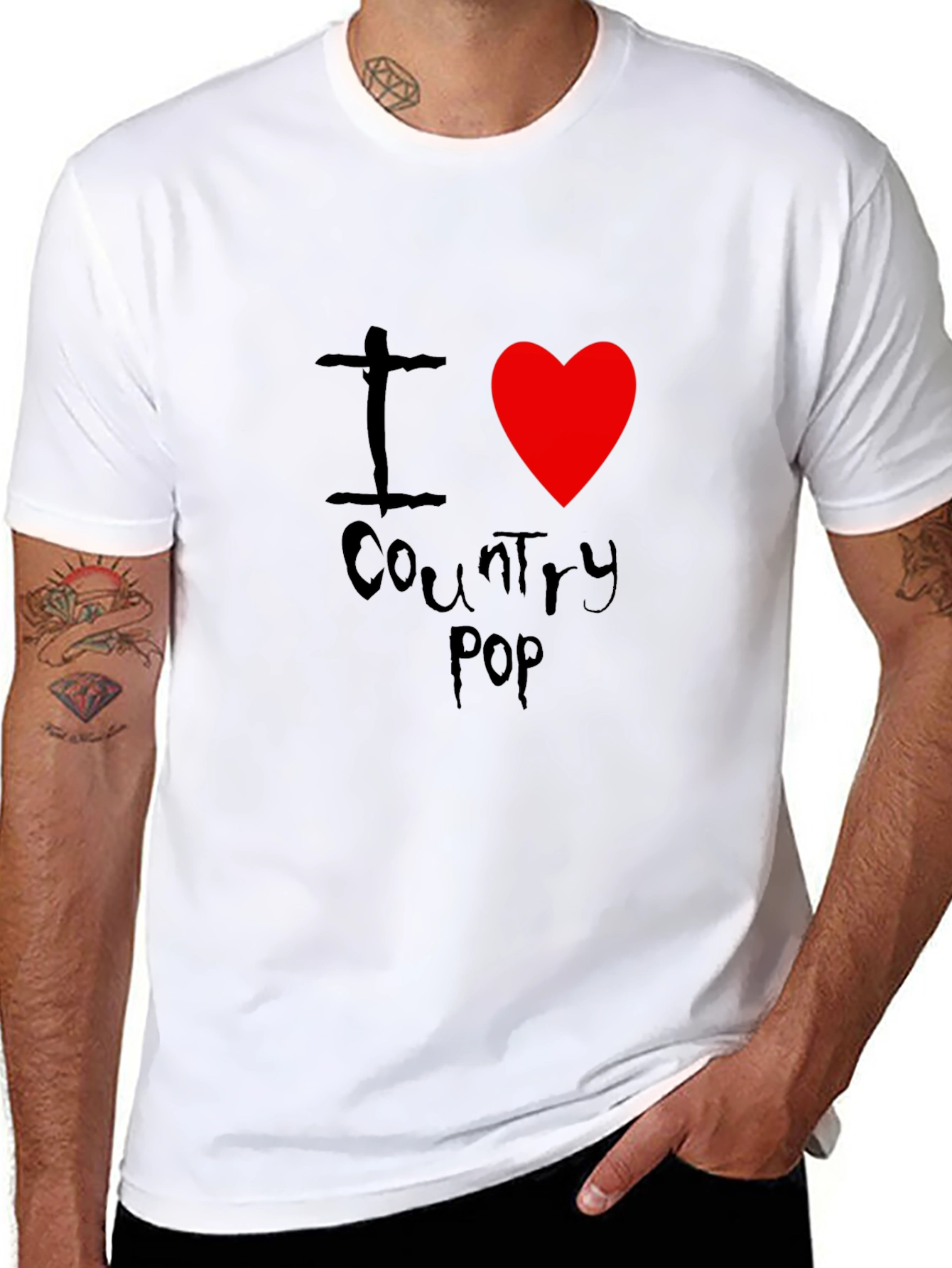 I Heart Country Pop Black T-Shirt