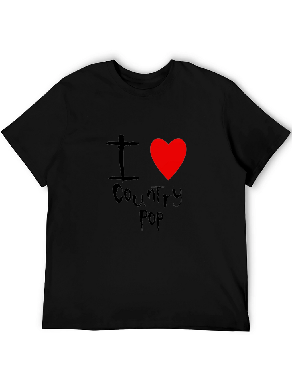 I Heart Country Pop Black T-Shirt