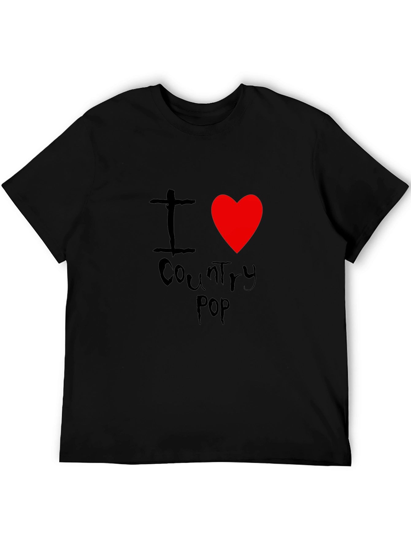 I Heart Country Pop Black T-Shirt