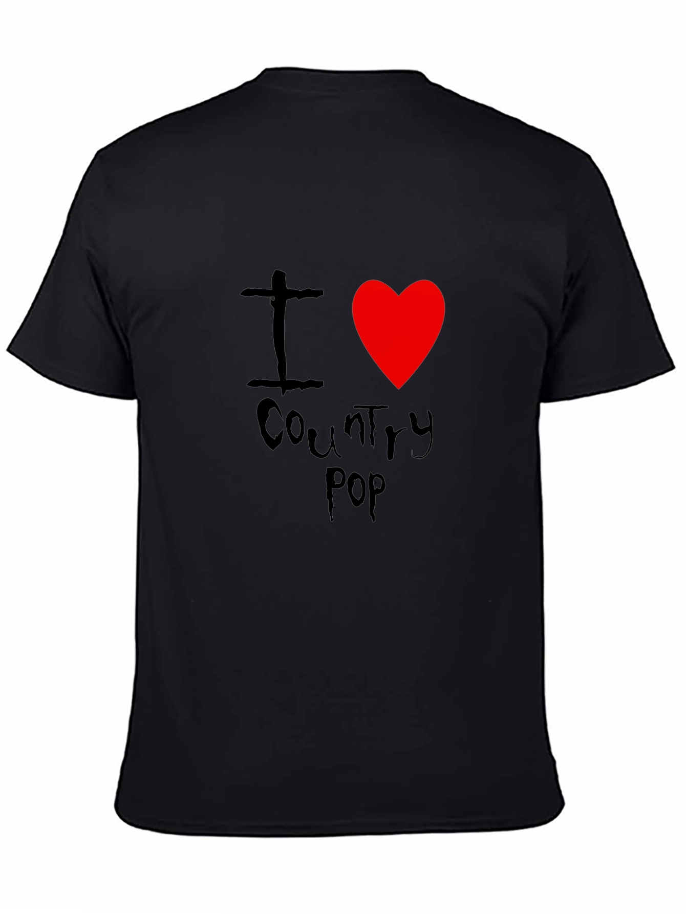 I Heart Country Pop Black T-Shirt