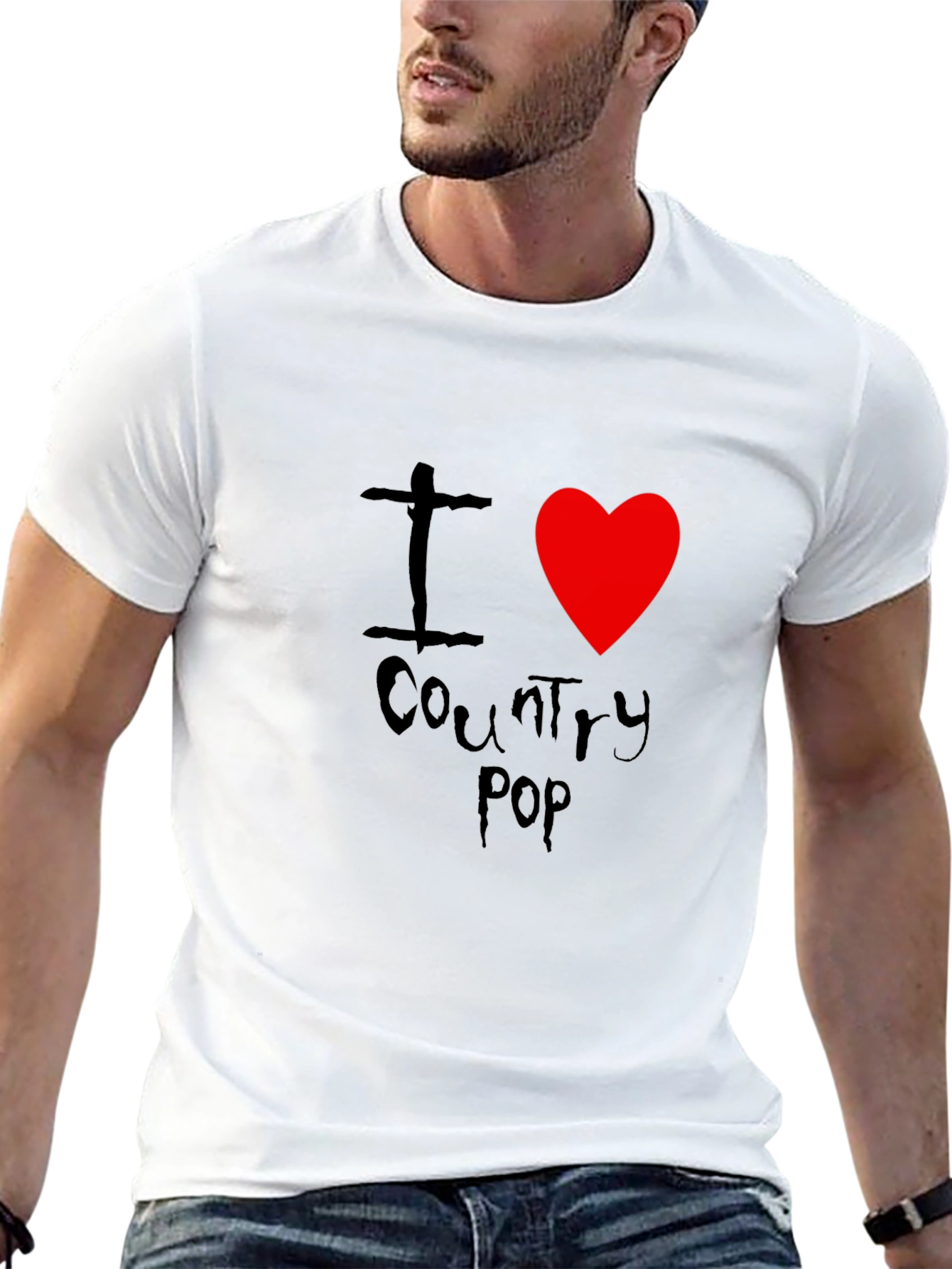 I Heart Country Pop Black T-Shirt