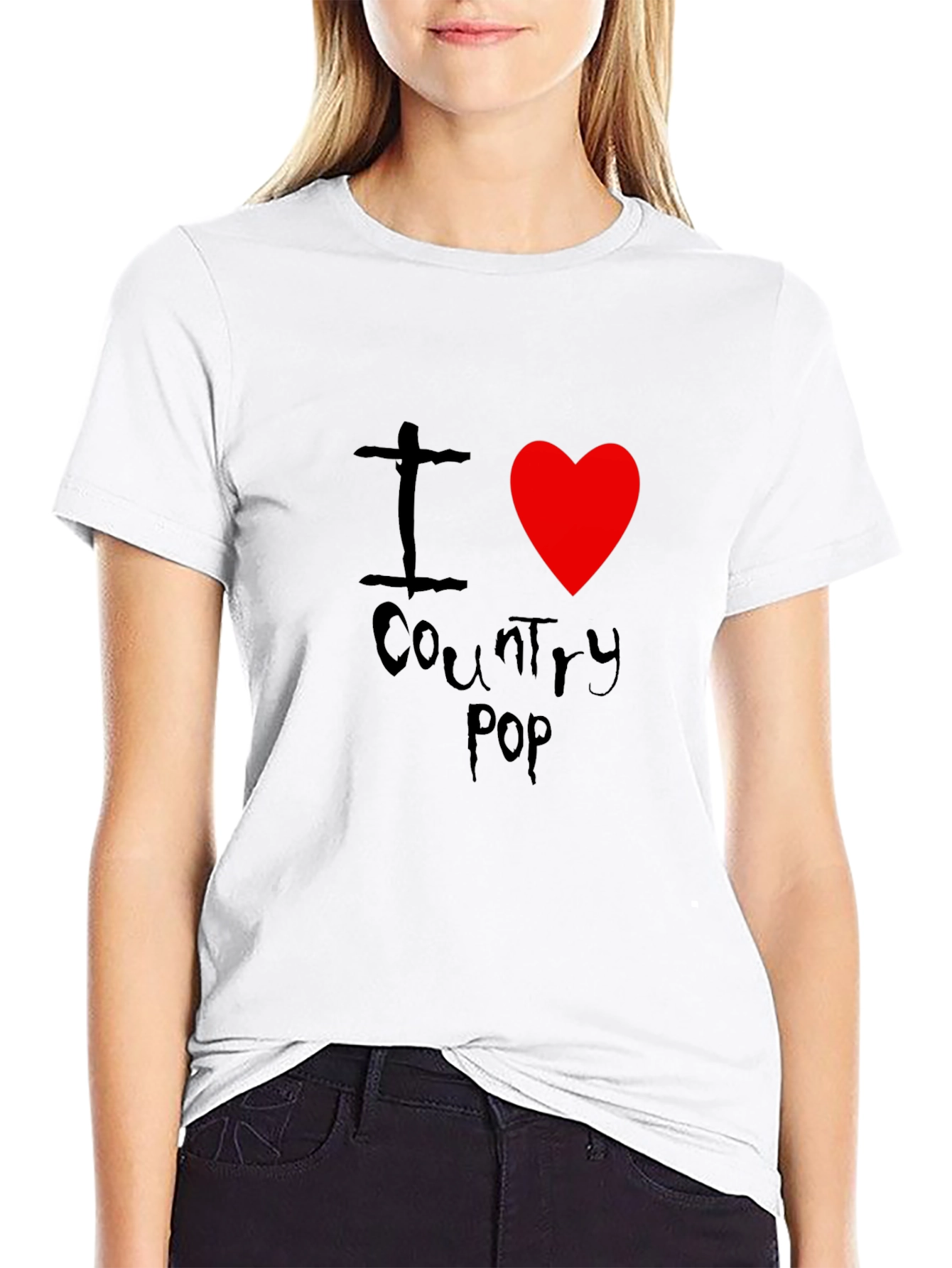 I Heart Country Pop Black T-Shirt
