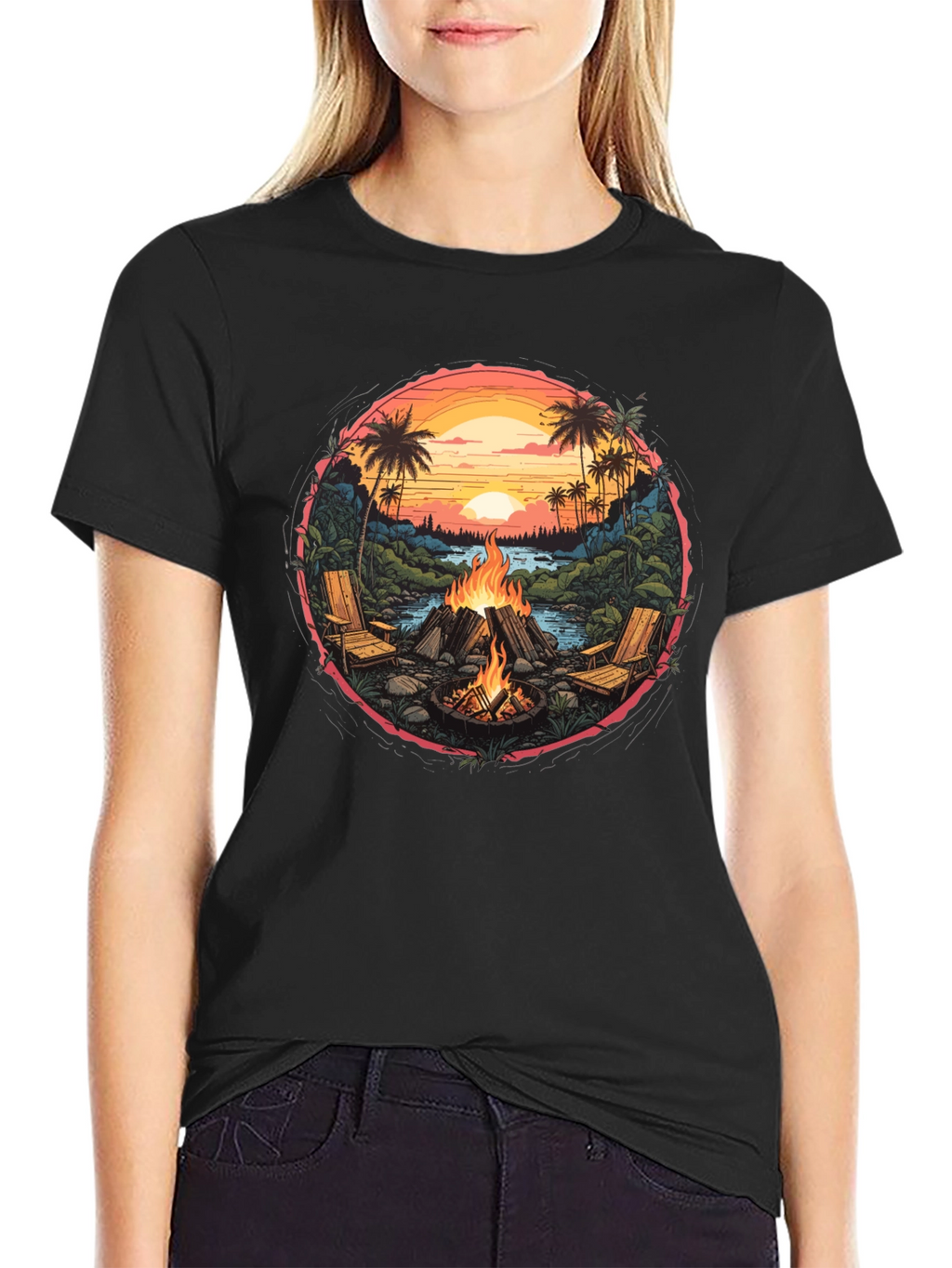 Campfire Beach Graphic Tee