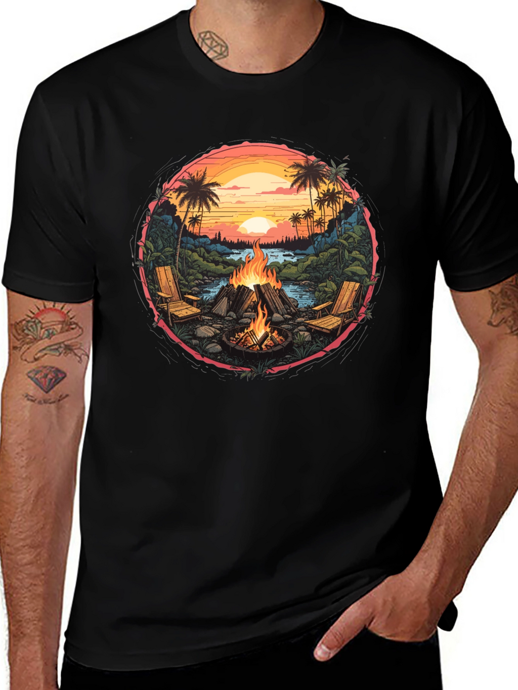 Campfire Beach Graphic Tee